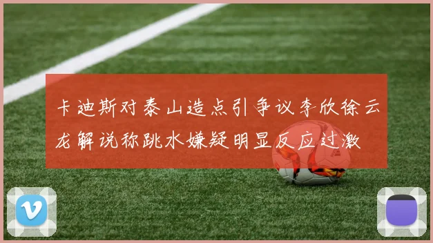卡迪斯对泰山造点引争议李欣徐云龙解说称跳水嫌疑明显反应过激